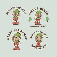 Christmas Dwarf Vintage Collection vector