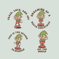 Christmas Dwarf Vintage Collection vector