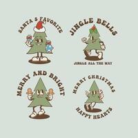 Christmas Tree Vintage Collection vector