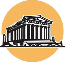 Greece Acropolis Parthenon. vector