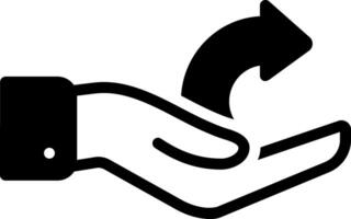 Solid black icon for share vector