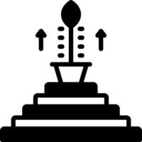 Solid black icon for grow vector