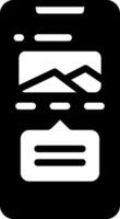 Solid black icon for comment vector