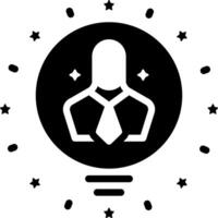 Solid black icon for skill vector
