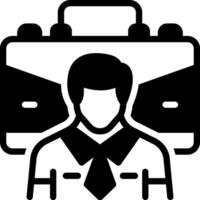 Solid black icon for occupation vector