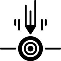 Solid black icon for objectives vector