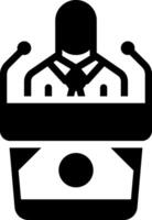 Solid black icon for discourse vector