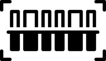 Solid black icon for code vector