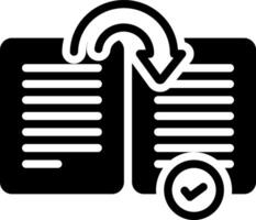 Solid black icon for summarize vector