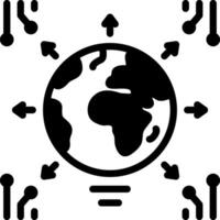 Solid black icon for solution vector