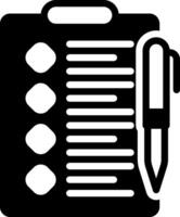 Solid black icon for task vector