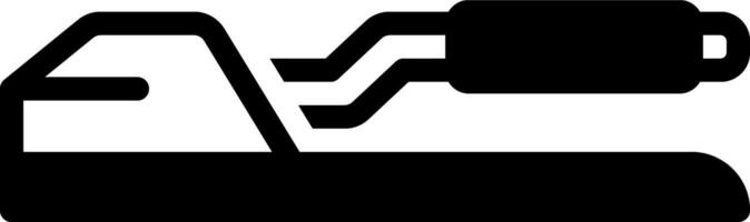 Solid black icon for handbreak vector