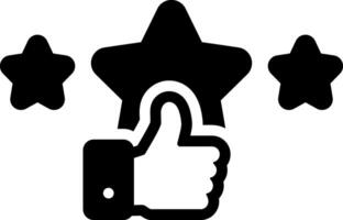 Solid black icon for recommend vector