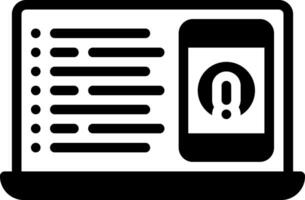 Solid black icon for vector