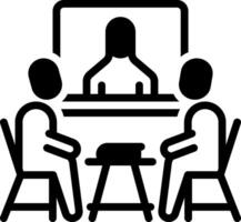 Solid black icon for training vector