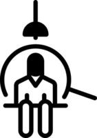 Solid black icon for recruit vector