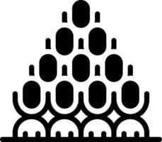 Solid black icon for community vector
