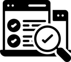 Solid black icon for testing vector