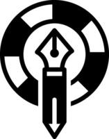 Solid black icon for graphic vector