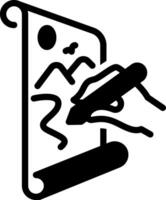 Solid black icon for drawing vector
