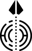 Solid black icon for problem solving vector