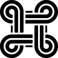 Solid black icon for design vector