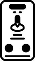 Solid black icon for call vector