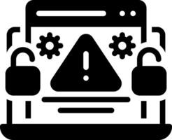 Solid black icon for hack vector