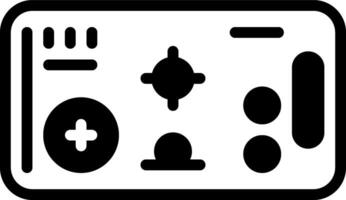 Solid black icon for mobile game vector