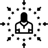 Solid black icon for self promotion vector