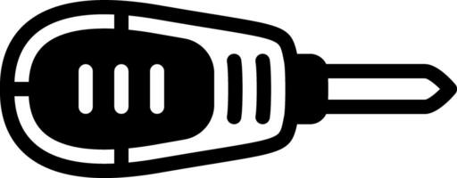 Solid black icon for key vector