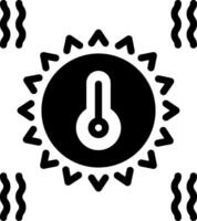 Solid black icon for hot vector