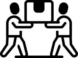 Solid black icon for assistance vector