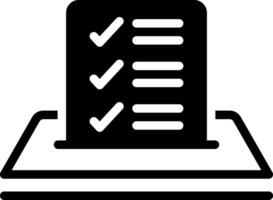 Solid black icon for checkmark vector