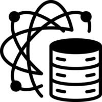 Solid black icon for scientific data vector