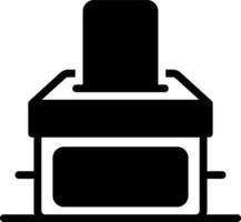 Solid black icon for box vector