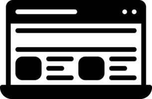Solid black icon for web vector
