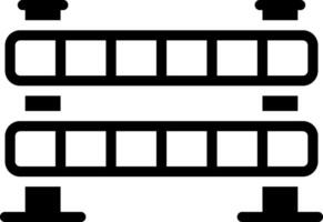 Solid black icon for barrier vector