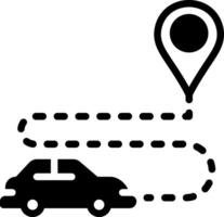 Solid black icon for navigation vector