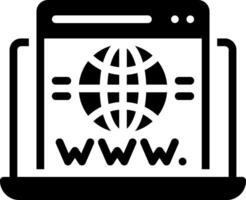 Solid black icon for website vector