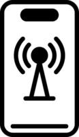 Solid black icon for wifi vector
