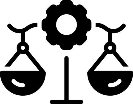 Solid black icon for work ethic vector