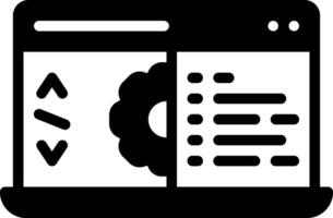 Solid black icon for development vector