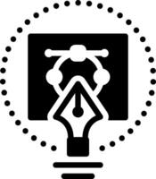 Solid black icon for design vector