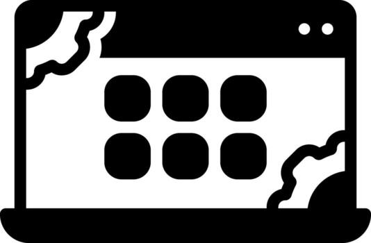 sólido negro icono para solicitud vector