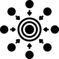 Solid black icon for strategy vector
