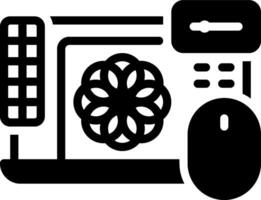 Solid black icon for graphic design vector