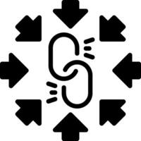 Solid black icon for container vector
