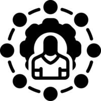 Solid black icon for ability vector