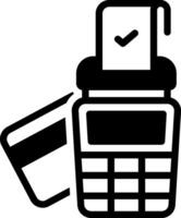 Solid black icon for payment vector